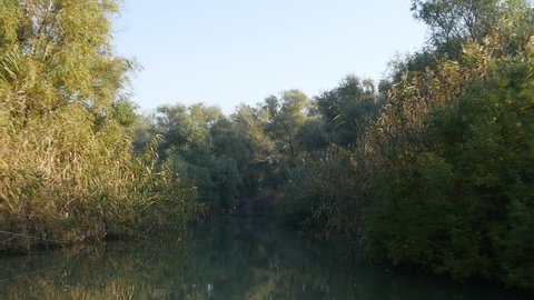 Drifting through a river channel in the Danube Delta