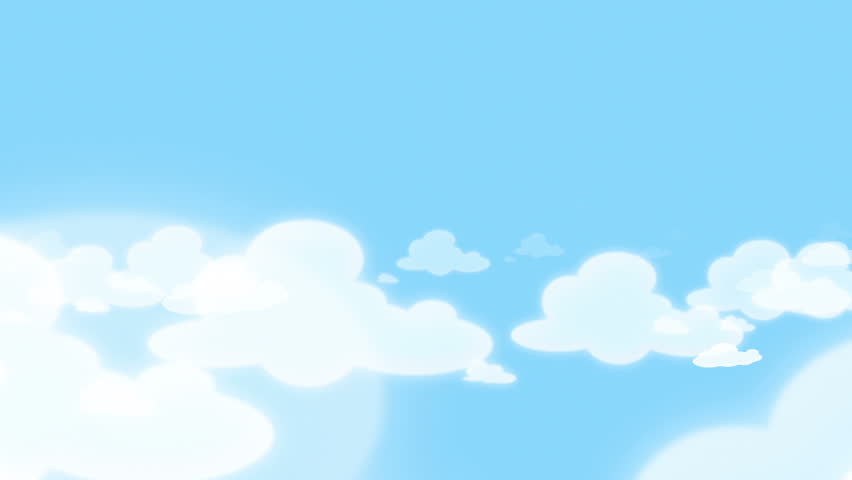 Cartoon Clouds and Blue Sky