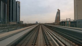 UAE Dubai Subway time-lapse video 4k. Travel tourism in United Arab Emirates.