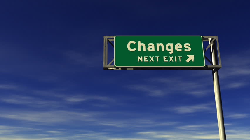 Changes Freeway Exit Sign