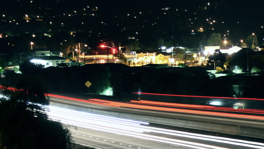 City Freeway Traffic Time-lapse