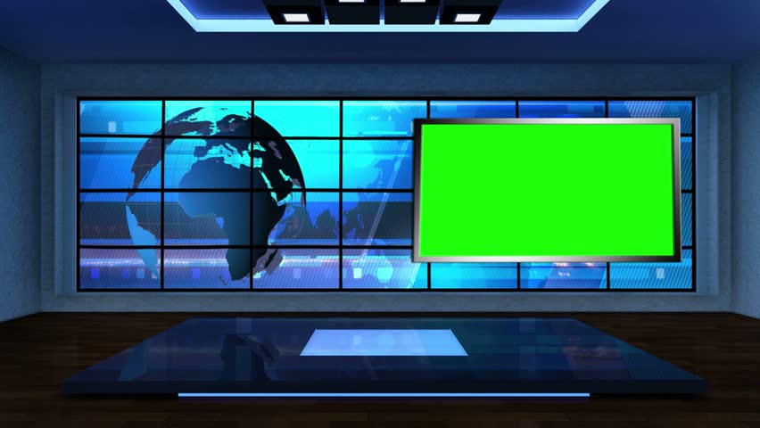 news tv studio set - virtual Stock Footage Video (100% Royalty-free ...