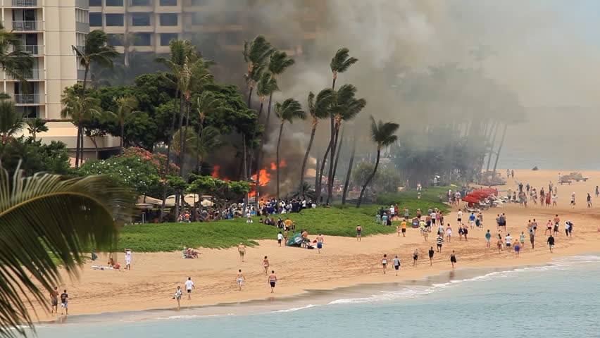 Fire at Beach Resort