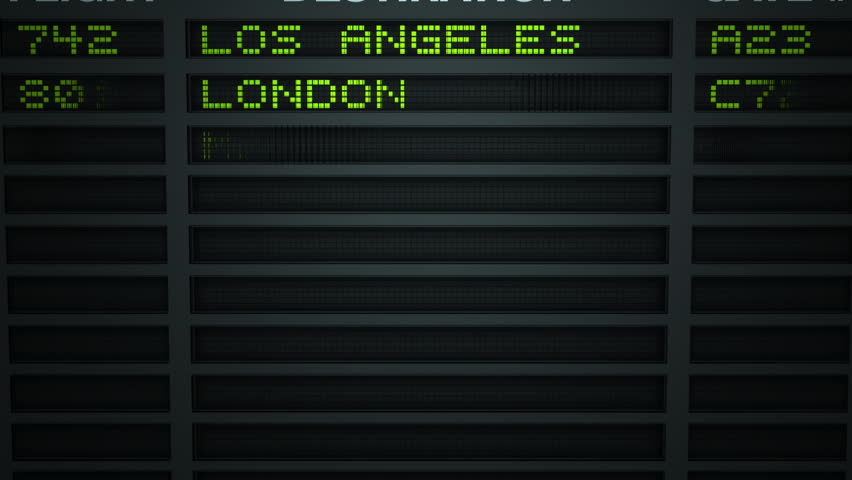 Airport Flight Information Board