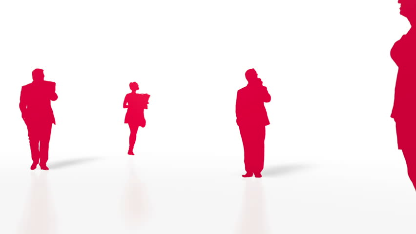 Moving Through Crowd of People 3D Vector