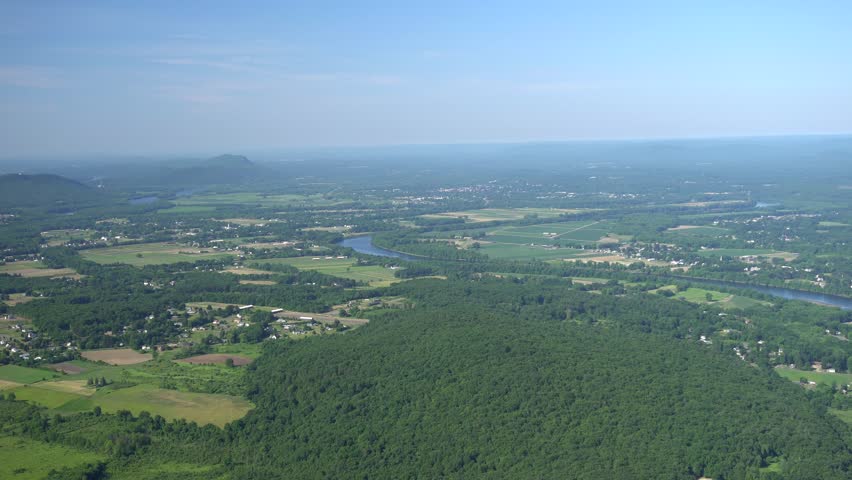 Connecticut River summer, near Amherst, in Hampshire County, Massachusetts, United States in the Connecticut River valley.