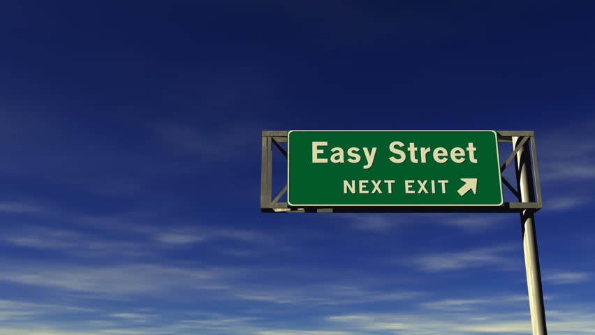 Easy Street - Freeway Exit Sign