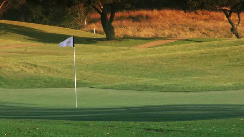 Golf Course Hole, Green and Flag