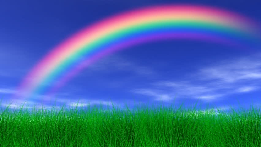 Rainbow Grass And Peaceful Sky 库存影片视频 100 免版税 Shutterstock