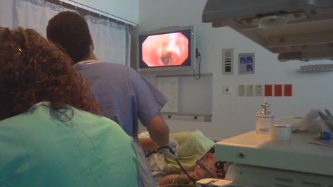 JERUSALEM, ISRAEL - MAY 8 2016: gastroscopy examination in hospital 