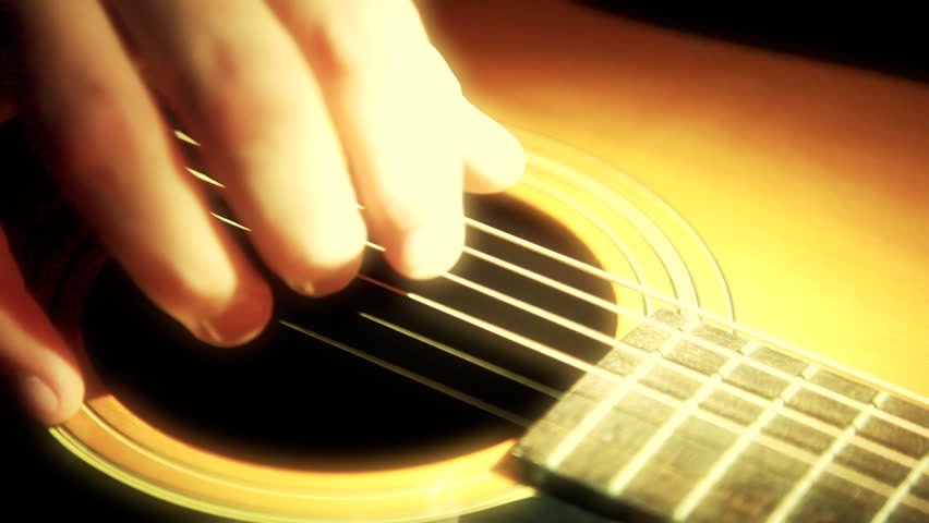 Playing Guitar Close-up Hand