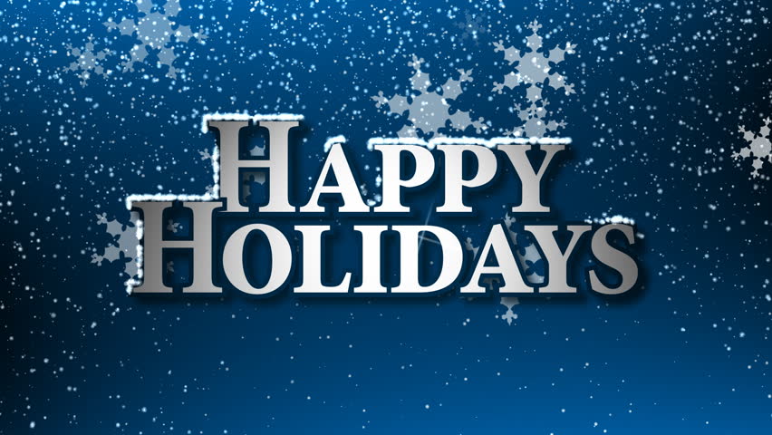 Happy Holidays with Snowflakes Animation Loop