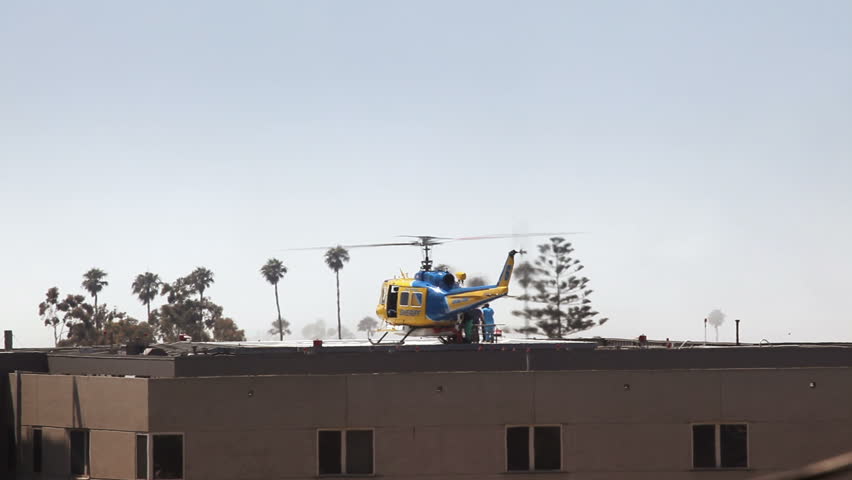 Helicopter Medical Transport at Hospital