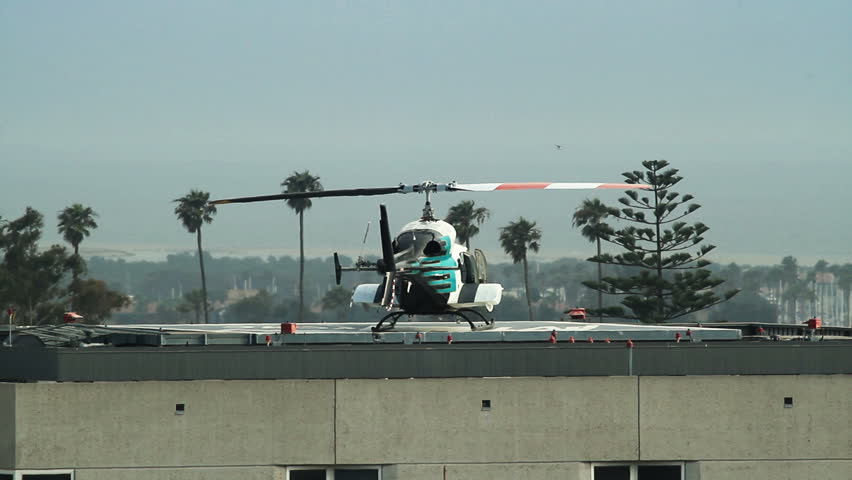 Helicopter On Helipad