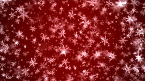 falling snow on red background