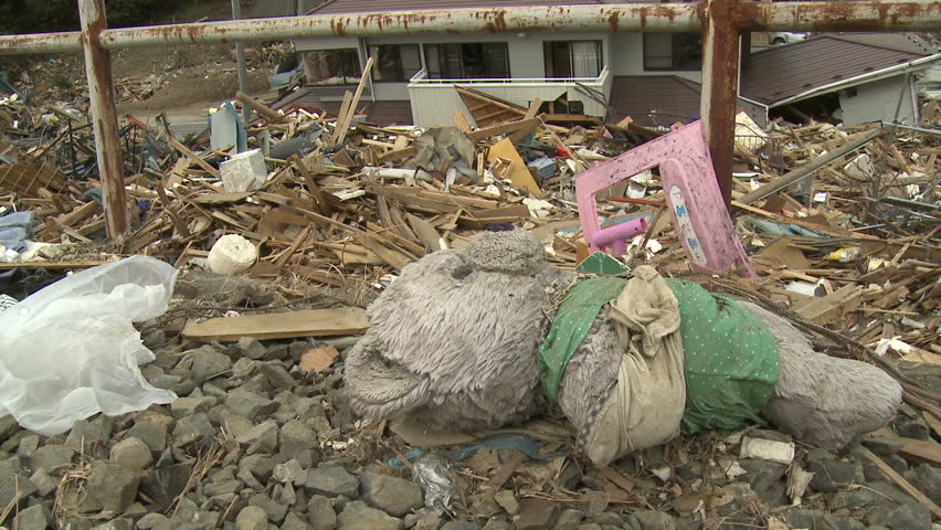 Child's Toy In Debris Of Japan Tsunami