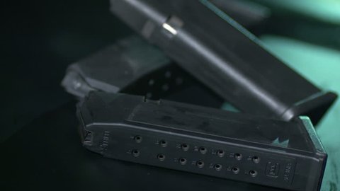 Pistol magazines with bullets inside