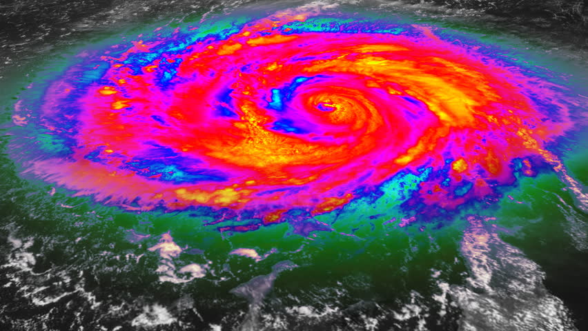 Hurricane Infrared Satellite View