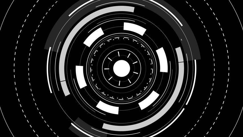 dial interface - spinning circles Stock Footage Video (100% Royalty ...