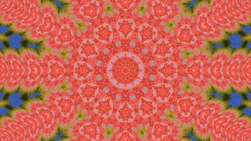 Wonderful abstract kaleidoscopic pattern with twelve star complex structure. Excellent detailed background of colored scales in full HD clip. Adorable hypnotic visuals for amazing decorative intro. 
