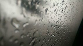  Rain drop on the windshield on the day of heavy rain. This clip want a present about feeling lonely. Solitary The sadness