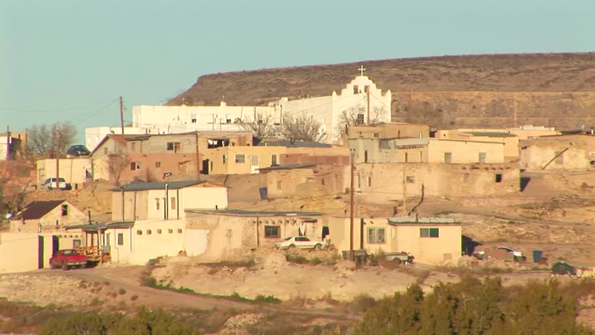 Overview of Laguna Pueblo village with St. Joseph (San Jose