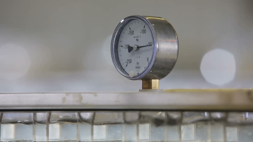 Pressure gauge connected to water pipe