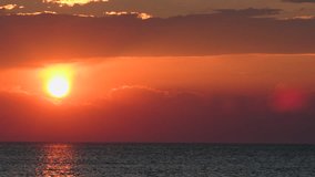 Epic 4K Timelapse of a Vivid Sunset over a calm Balti Sea