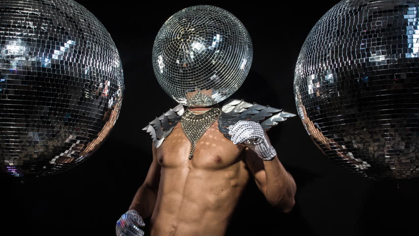 mirror ball head costume