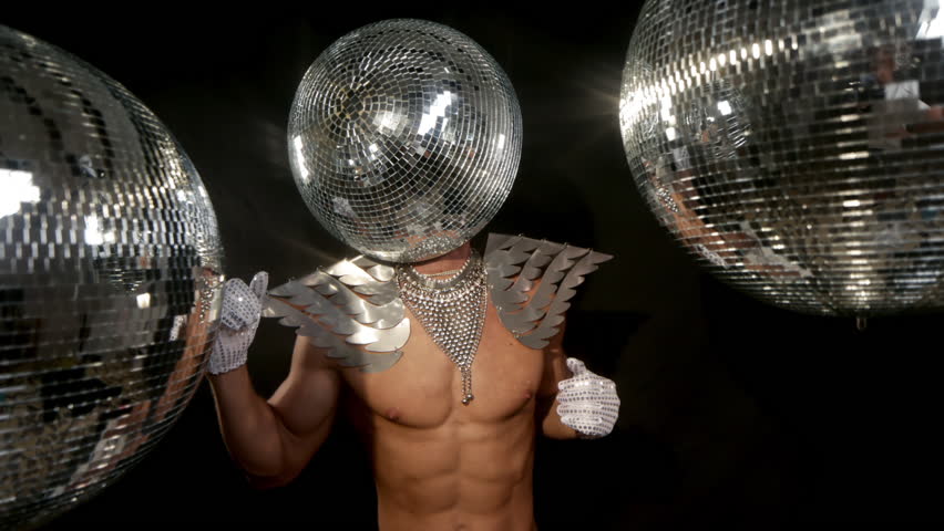 mirror ball head costume