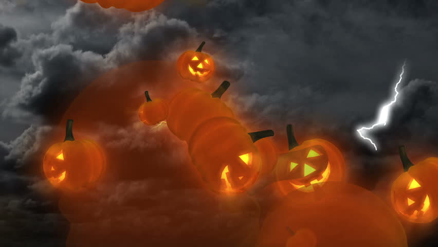 Halloween Jack-o'-lantern Pumpkins Flying