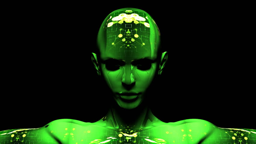 Digital Cyborg Woman