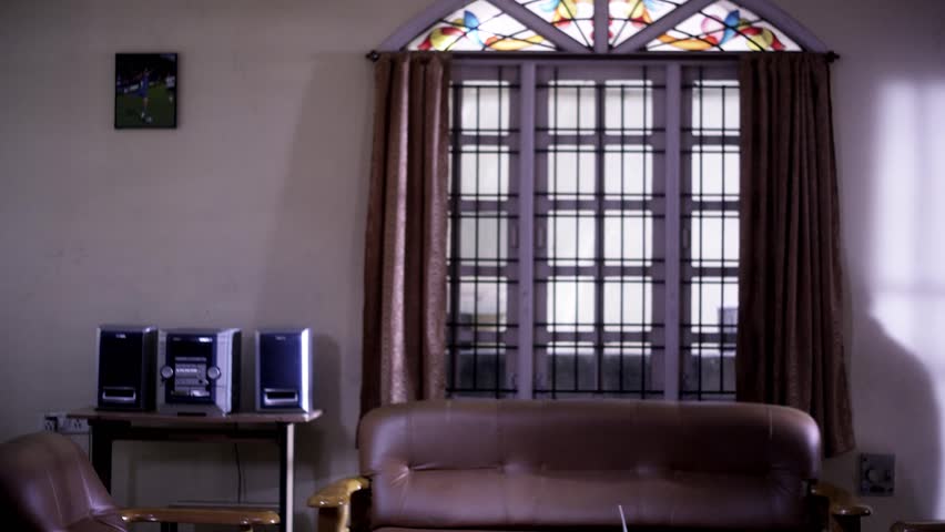 Young man returning home after the college