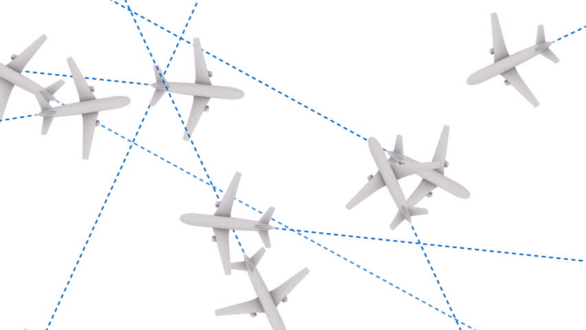 Jet Plane Air Travel Looping Animation