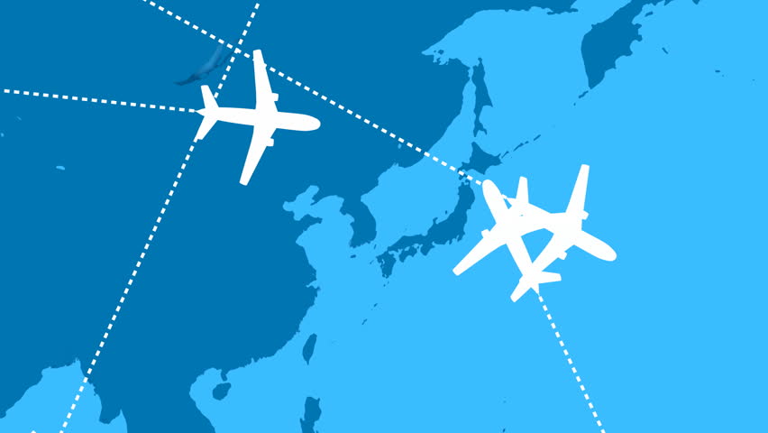 Global Air Travel Looping Animation