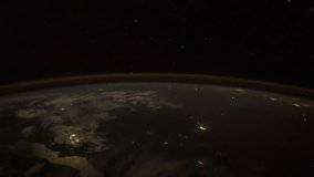 Planet Earth seen from the the International Space Station ISS. Beautiful Planet Earth observed from space. Nasa time lapse shooting earth from space. Elements of this video furnished by NASA