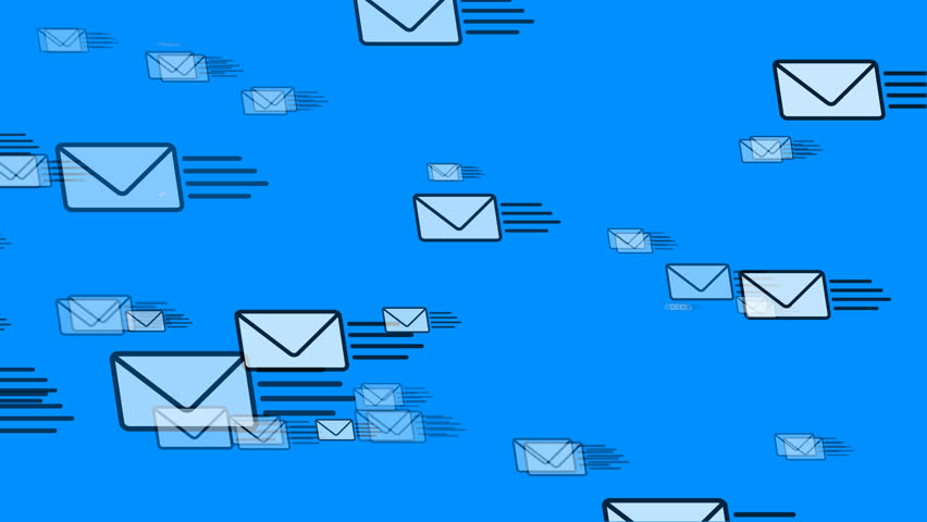 Mail Flying Email Envelopes