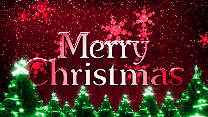 Merry Christmas with Snow HD Loop
