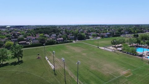 Aerial View of Public Soccer Field