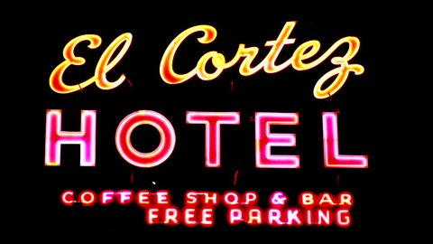 El Cortez Casino Neon Sign - Las Vegas - Circa June 20162016