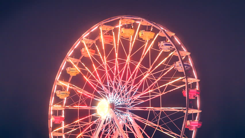Ferris Wheel Carnival Ride at Night