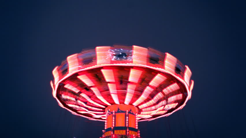 Carnival Swing Ride at Midway Time-lapse