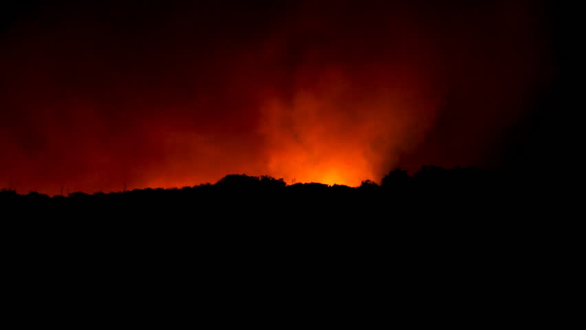Wildfire Raging In Hills HD