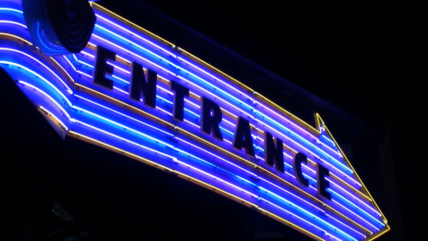 Abstract Neon Entrance Sign