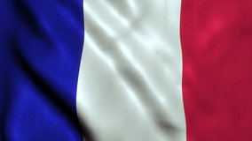 France - French Flag. Seamless Looping Animation. 4K High Definition Video