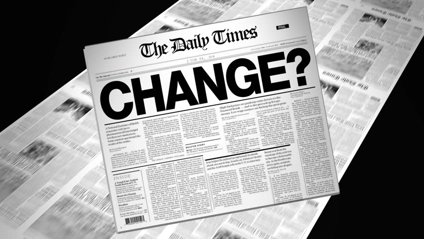 Change? - Newspaper Headline