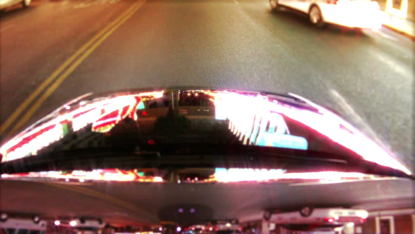 Light Reflections on Car Camera POV