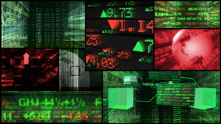 Stock Market and Financial Data Montage