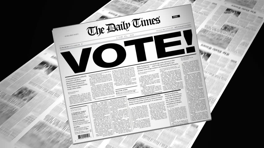 Vote! - Newspaper Headline Reveal + Loops