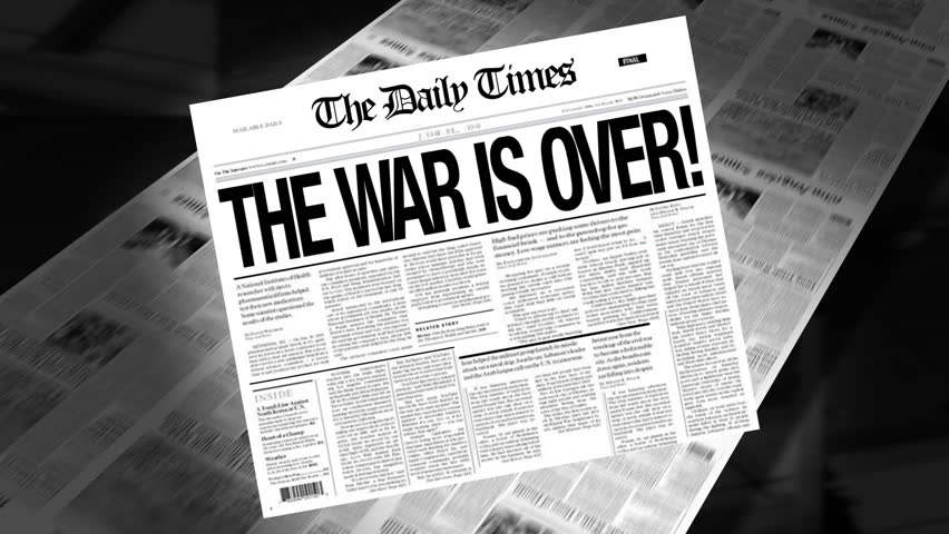 The War Is Over! - Newspaper Headline Intro + Loops